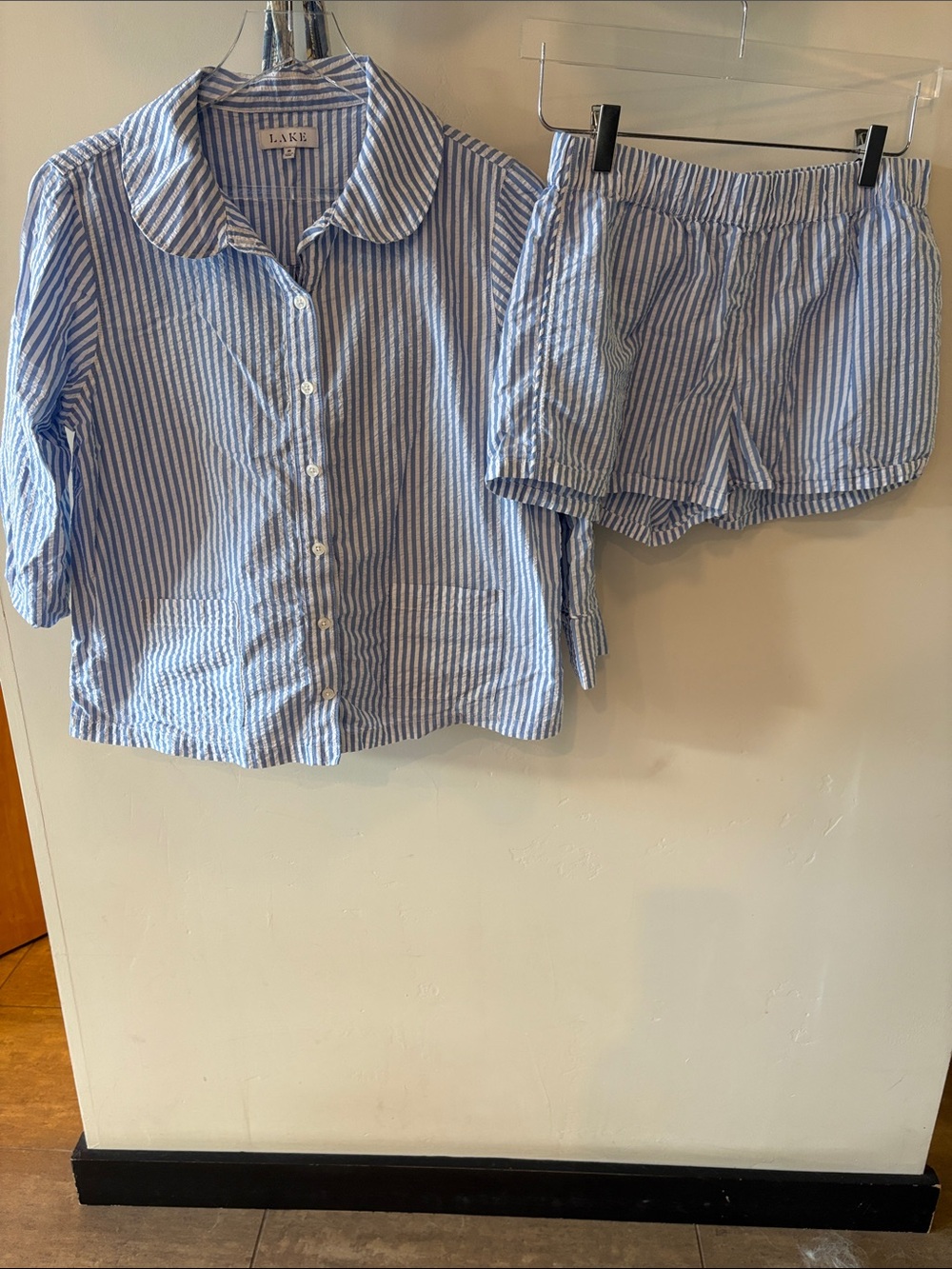 Lake pajamas Blue & White Striped Set